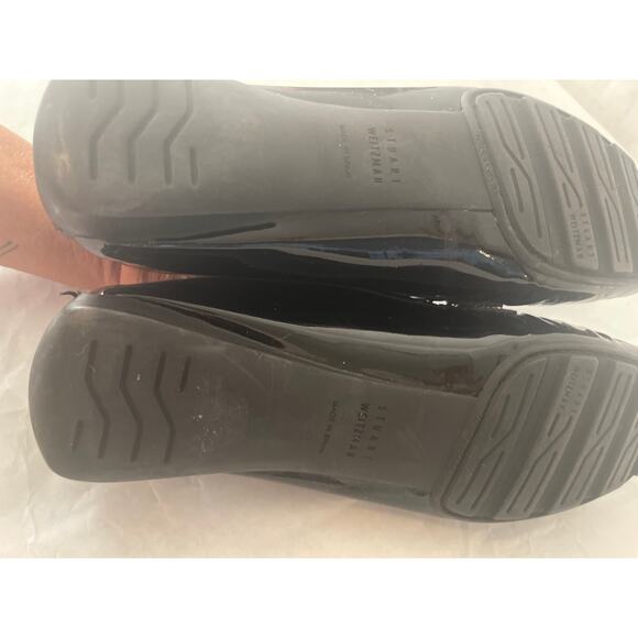 Stuart Weitzman Patent Leather Black Buckle Loafer Women's Size 8.5M - Picture 7 of 8